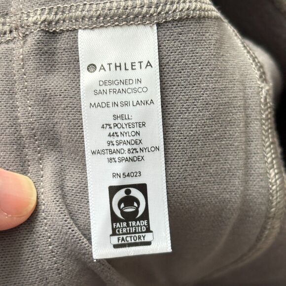 Athleta Fleece Lined Legging Women's Small Gray Cold Weather Winter Pull On - Picture 5 of 7